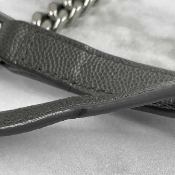 Saint laurent grey grain de poudre small crossbody/shoulder bag. - Picture 6 of 13